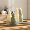 Tree Candle 8”H Wax 2 AA Batteries, Not Included