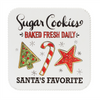 Santa's Favorite Cookie Plate Pedestal 14.25"SQ x 1.5"H MDF/Resin