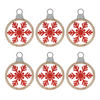 Metal Snowflake with Oranment Frame (Set of 6)