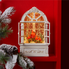 Led Snow Globe w/Cardinals 9”H Plastic 3 AA Batteries Not Included/USB Cord Included 6 Hr Timer