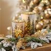 Frosted Pine Mercury Glass Candle Holder (Set of 2)