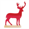 Deer on Base (Set of 2) 9.5"H, 11"H Wood/Iron