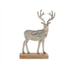 Deer on Base (Set of 2) 8.5"H, 10.5"H Wood/Aluminum