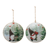 Gnome Disc Ornament (Set of 6) 6”H Iron