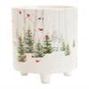 Winter Cardinal Forest Planter (Set of 2)