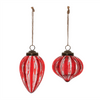 Ornament (Set of 6) 3.75"H, 5"H Glass