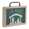 Wood "True Story" Nativity Plaque with Handle 9.5"L