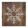 Snowflake and Tree Block (Set of 2) 11.5”SQ Wood
