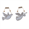 Dove and Angel Ornament (Set of 6) 6.5”H MDF/Jute