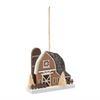 Barn Ornament (Set of 6) 4.5”H Plastic