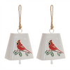 Bell Ornament (Set of 2) 16”H Metal/Rope