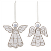 Angel Ornament (Set of 6) 5”H Plastic/Metal