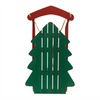 Wood Pine Tree Sled Decor 29.5"H