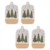Ceramic Pine Tree Cutting Board Tray (Set of 4)