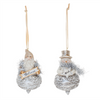 Santa and Snowman Ornament (Set of 6) 4.5”H Resin