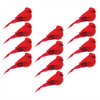 Cardinal (Set of 12) 7"L x 3"H Foam/Feather