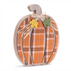 Plaid Pumpkin (Set of 2) 9.5"H, 12"H Wood