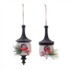 Ornament w/Cardinal (Set of 6) 4.75"H, 5.5"H Wood