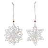 Snowflake Ornament (Set of 24) 5”H Wood