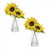 Sunflower in Vase (Set of 2) 12”H Polyester/Glass