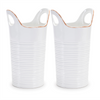 Container (Set of 2) 6.5"D x 11.5"H Ceramic