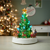 LED Rotating Musical Santa's Sleigh Christmas Tree 11"H