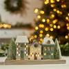 LED Houses 11.75"L x 5.5"H Resin 2 AAA Batteries Not Included