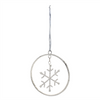 Snowflake Disc Ornament (Set of 12) 4”H Iron/Glass Beads