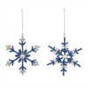 Snowflake Ornament (Set of 12) 6”H Iron/Glass Beads