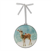 Deer Disc Ornament (Set of 12) 6"H Iron