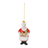 Santa Baker Ornament (Set of 6) 6”H Glass