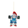 Weight Lifter Santa (Set of 6) 5"H Glass