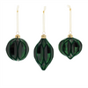 Ornament (Set of 12) 3"D, 3.5"H, 5"H Glass