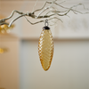 Pine Cone Ornament (Set of 12) 6"H Glass