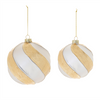 Ball Ornament (Set of 6) 4"D, 5"D Glass