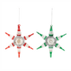 Reflector Snowflake Ornament (Set of 4) 8"H Glass