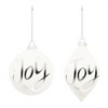 Ornament (Set of 6) 4"D, 5"H Glass