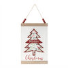 Christmas Banner (Set of 2) 10.5"L x 16"H Wood/MDF
