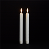 FIA Wick Taper Candle (Set of 2) WHITE 9.5”H Wax/Plastic 2 AAA Batteries Not Included