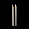 FIA Wick Taper Candle (Set of 2) CREAM 11”H Wax/Plastic 2 AAA Batteries Not Included
