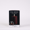 FIA Wick Candle RED (Set of 2) 3" x 4"H Wax/Plastic 2 C Batteries Not Included