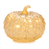 LED Pumpkin (Set of 3) 4"H, 4.75"H, 5"H Glass 3 AA Batteries Not Included