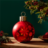 LED Ornament Décor 9.5"D x 11"H Glass 3 AAA Batteries Not Included