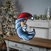 Santa Half Moon Ekkolight 20"L x 23"H Acrylic UL Plug