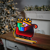 Sleigh w/Packages Ekkolight 17"L x 14.5"H Acrylic UL Plug