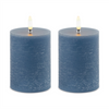 FIA Wick Candle BLUE (Set of 2) 3"D x 4"H Wax/Plastic 2 C Batteries Not Included
