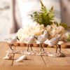 Sea Birds on Beach (Set of 2) 12"L x 3.25"H Resin/Metal
