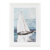 Framed Sail Boat Print (Set of 2) 19.5" x 27.5"H Wood/MDF