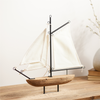 Sail Boat 19.5"L x 18.75"H Iron/Wood