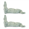 Laying Rabbit (Set of 2) 16"L x 8"H Resin